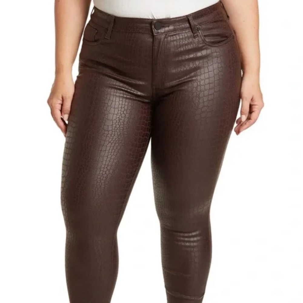 Kit From the Cloth Connie High Rise Ankle Skinny in Brown Croc